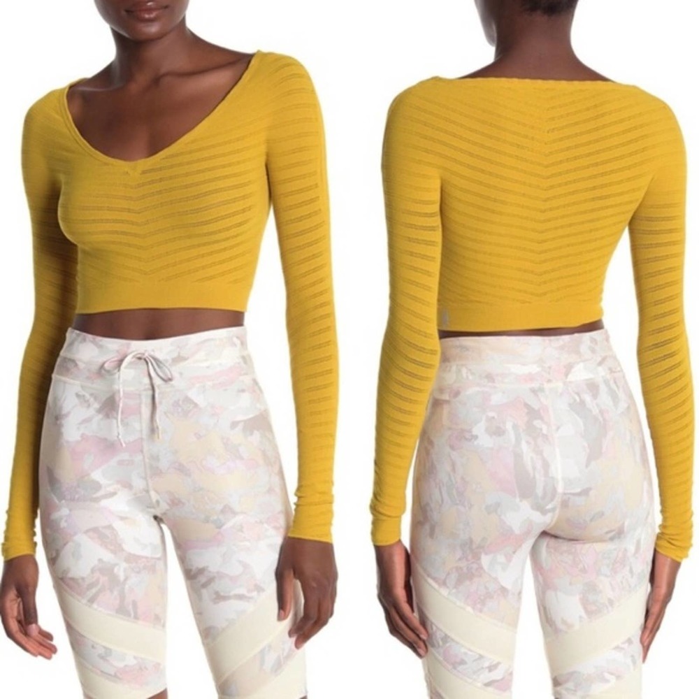 Free People Movement Gone Adrift Crop Top in Palo Santo Size Large - Picture 7 of 7